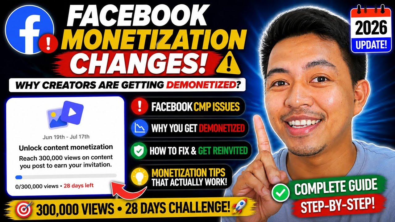 🚨 FACEBOOK MONETIZATION CHALLENGE 2026! 😱 WHY DID YOU RECEIVE THE 300K VIEWS REQUIREMENT? ✅ 