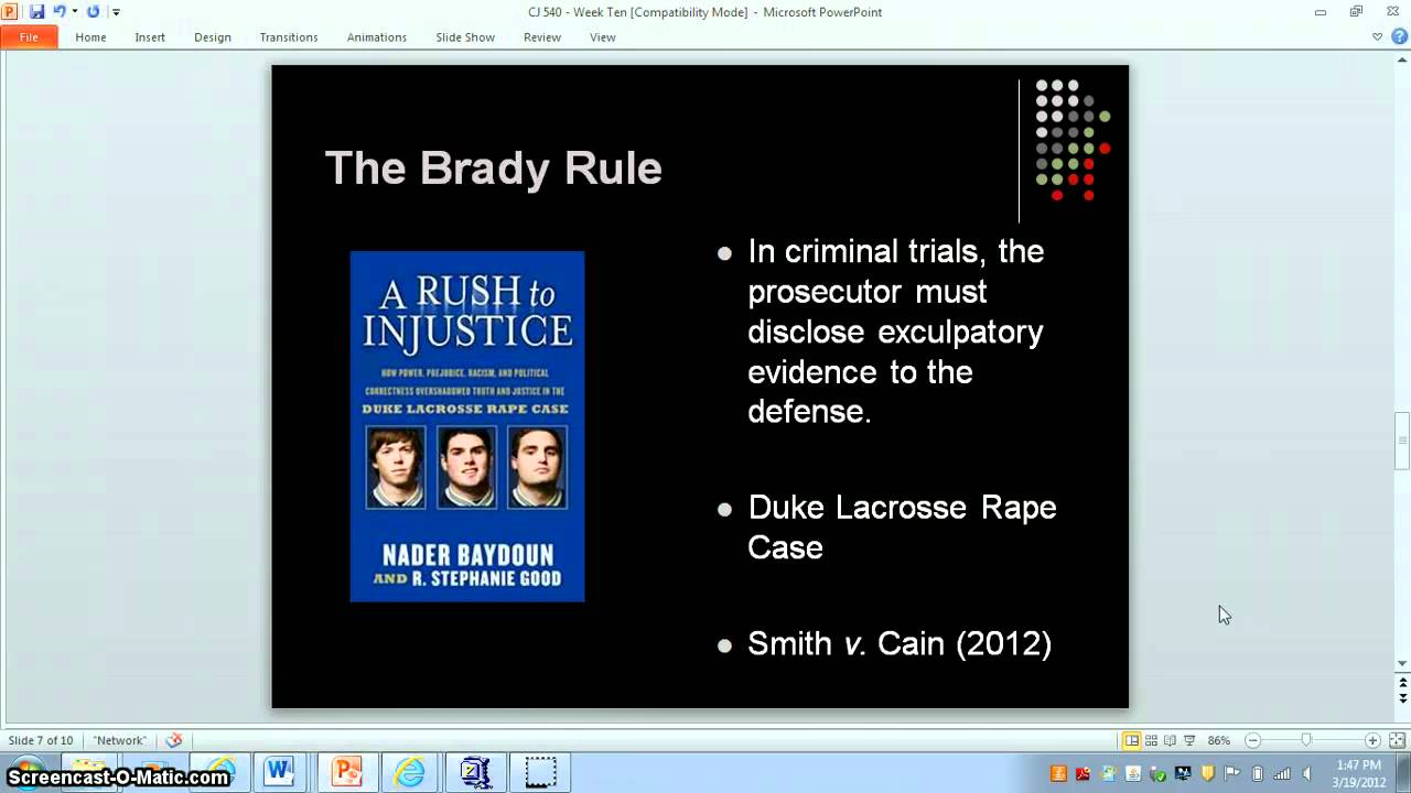 Constitutional Rights of the Accused During Trial