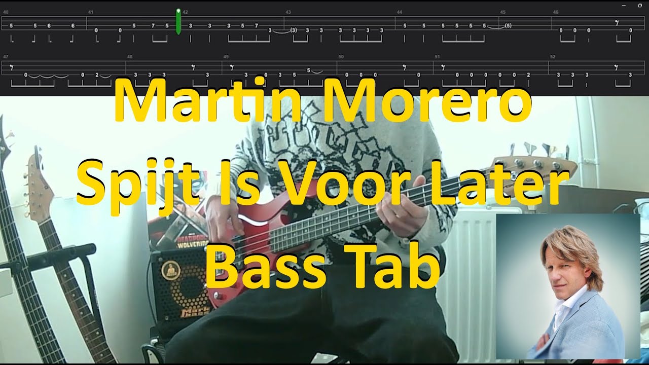 Martin Morero - Spijt is voor Later (Bass Cover) (Play along Tabs in Video)