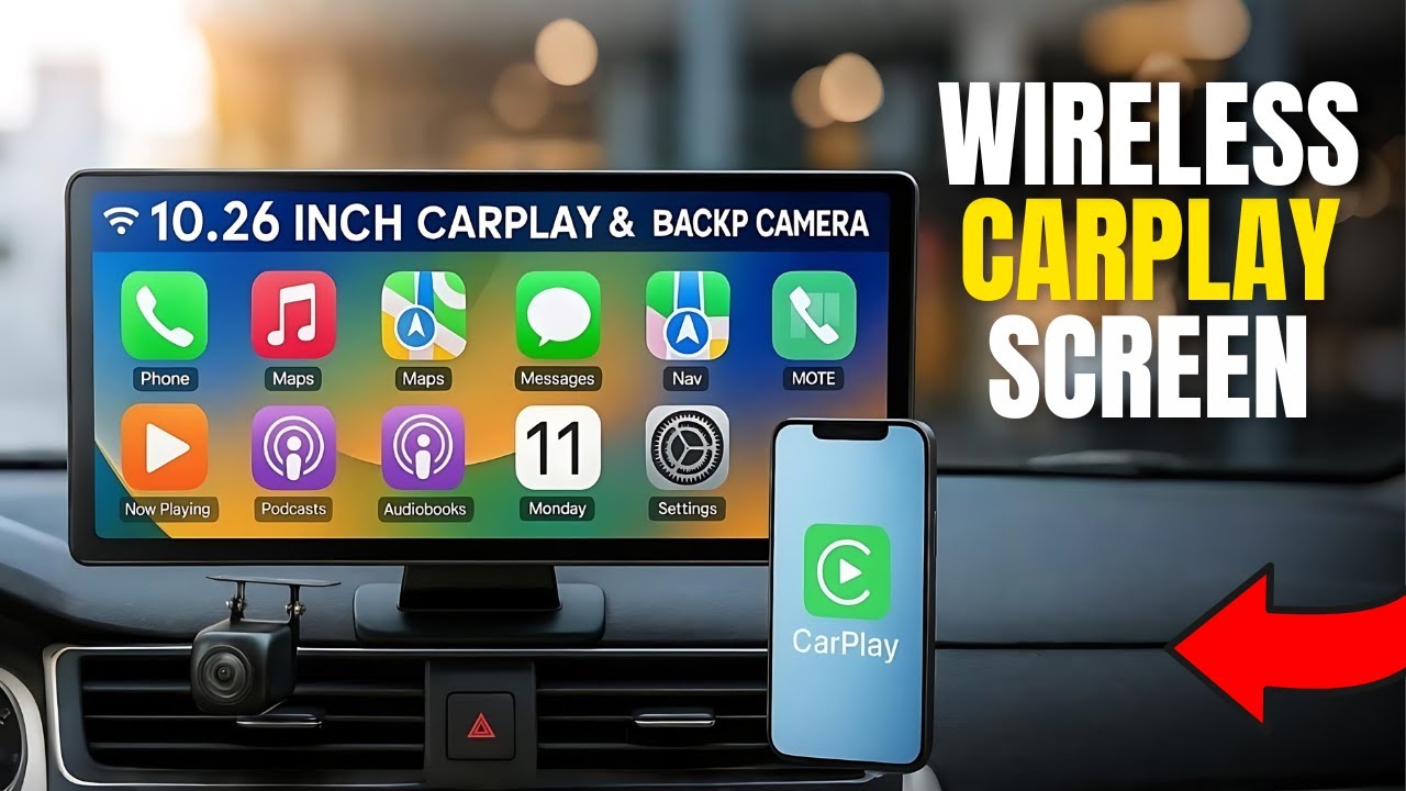 Wireless CarPlay Screen Unboxing & Review | Apple & Android Car Stereo Setup 2025