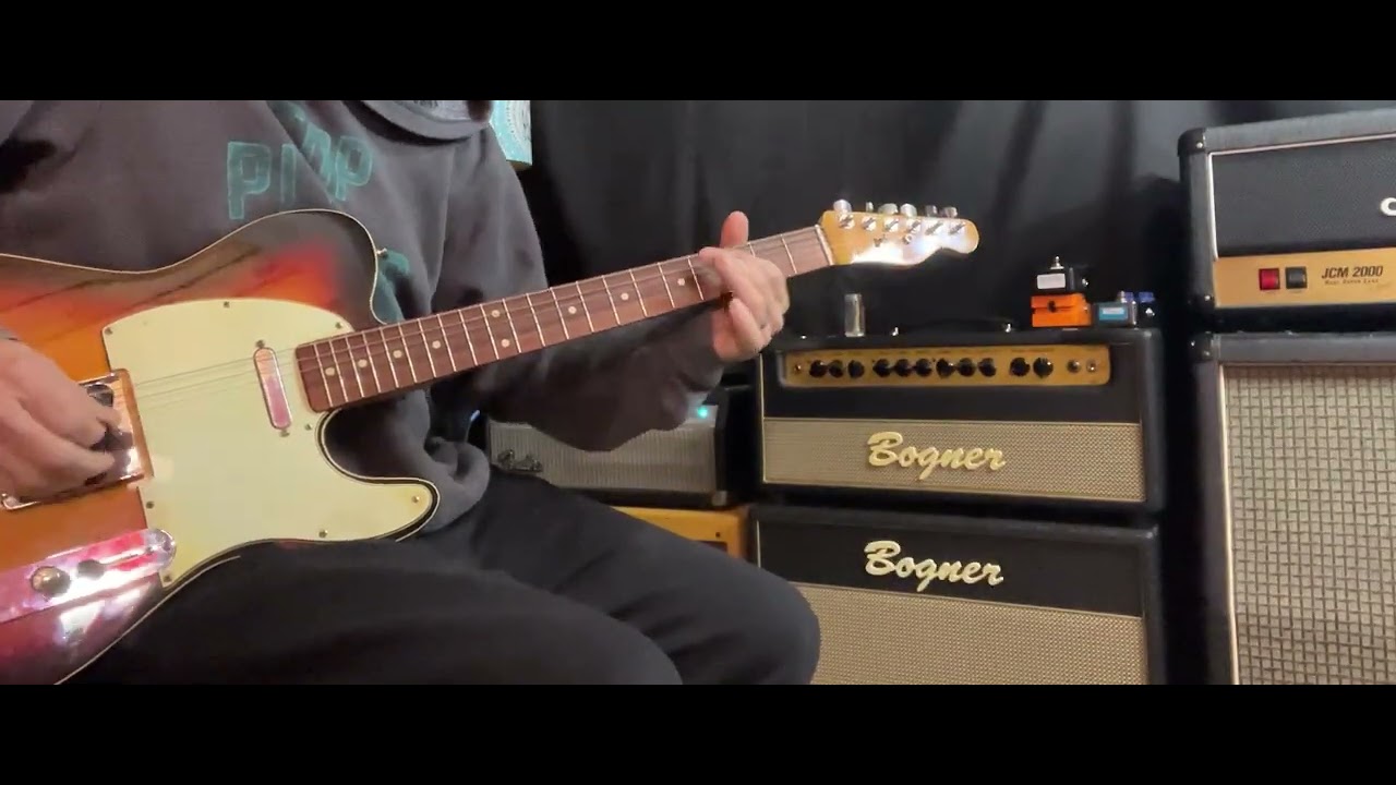 Silverface Fender Bassman with telecaster 