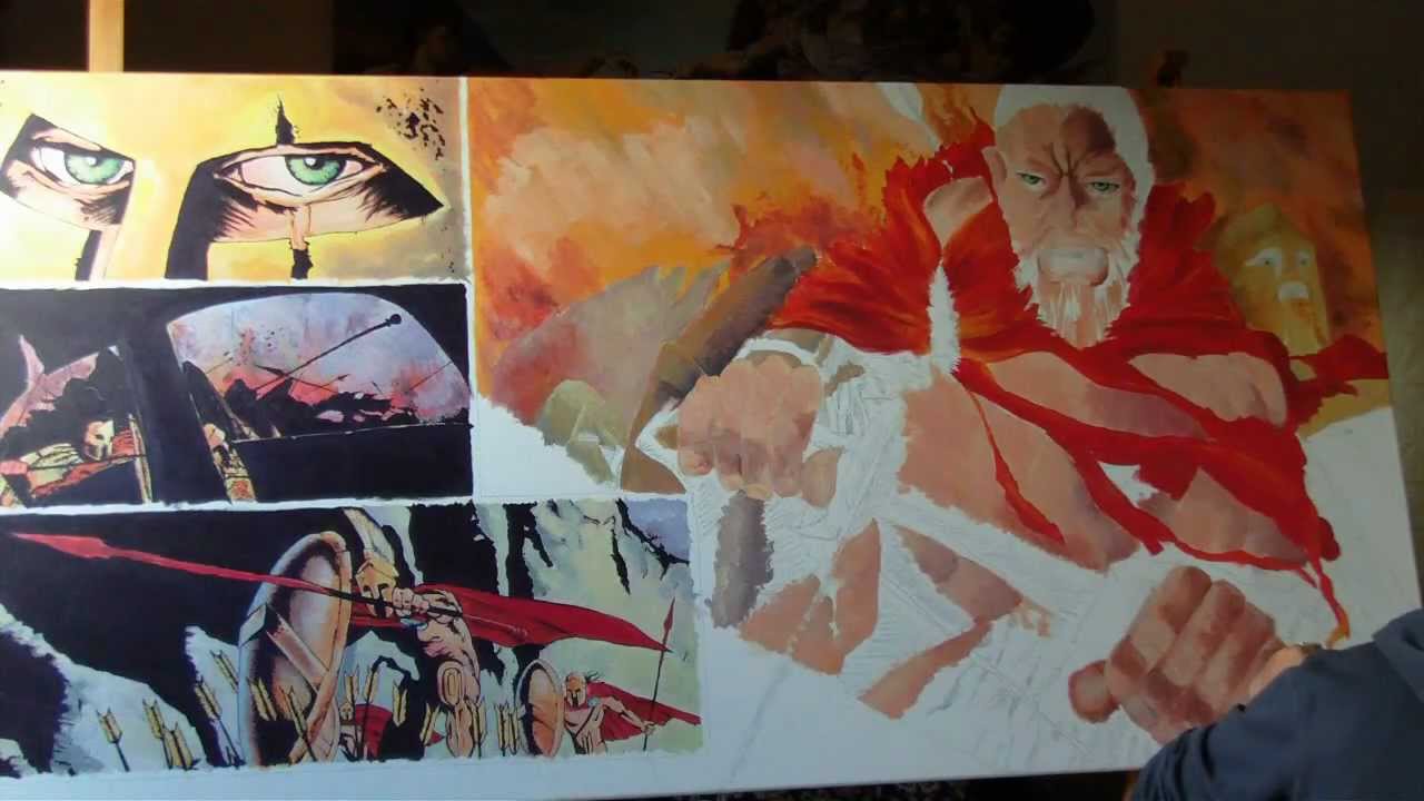 Roberts Artwork: Dum Spiro Spero - 300 Comic (making-of)