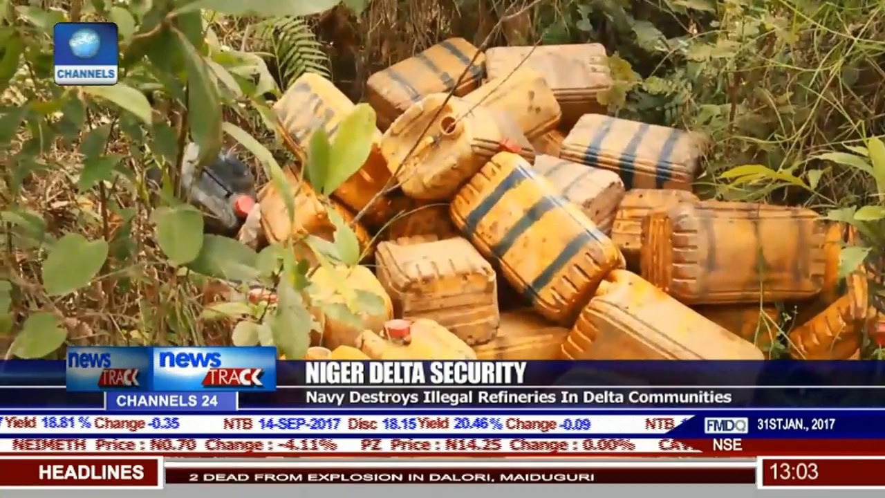 Niger Delta Security: Navy Destroys Illegal Refineries In Delta Communities