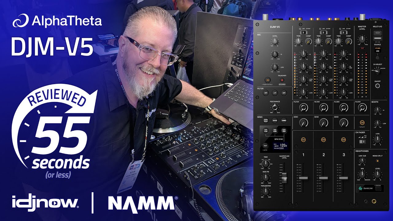 AlphaTheta DJM-V5 in 55 seconds - NAMM 2026 w/ I DJ NOW