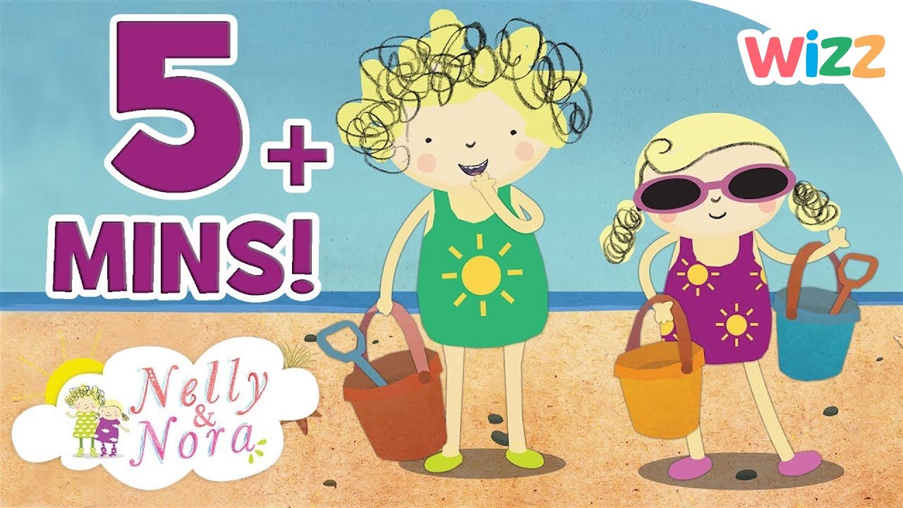 Nelly and Nora - Stomping on Sandcastles | A Hot Day on the Beach