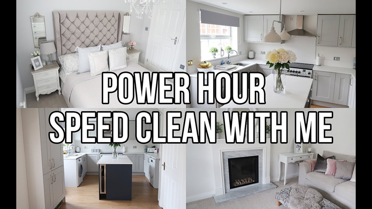POWER HOUR SPEED CLEAN MY HOUSE WITH ME 2018