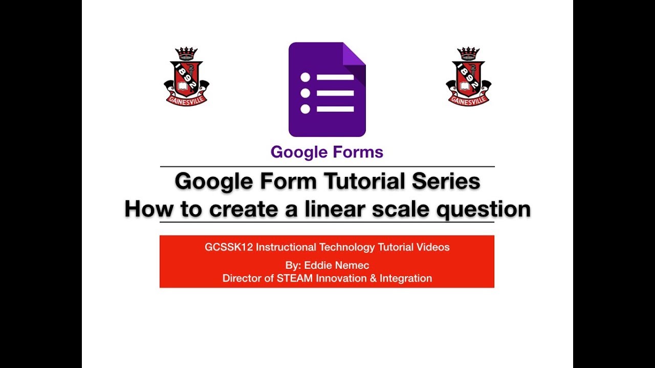 Google Forms Tutorial Video 9: How to create a linear scale question