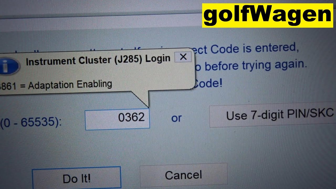 VW immobilizer emergency start VCDS