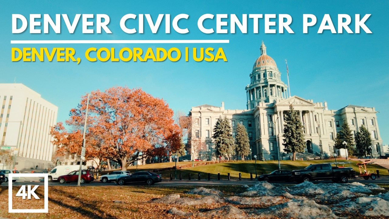 Denver Civic Center Park Walking Tour | 4K
