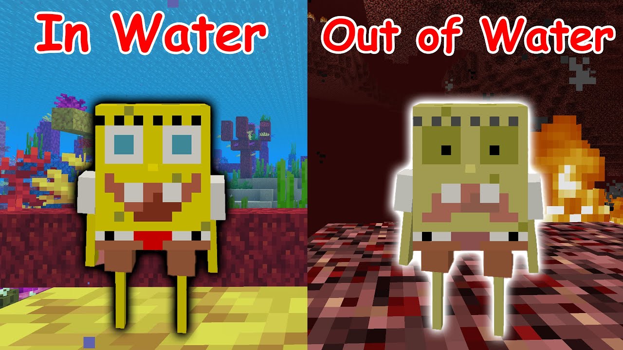 Сможете ли вы пройти Minecraft, играя за Губку Боба?