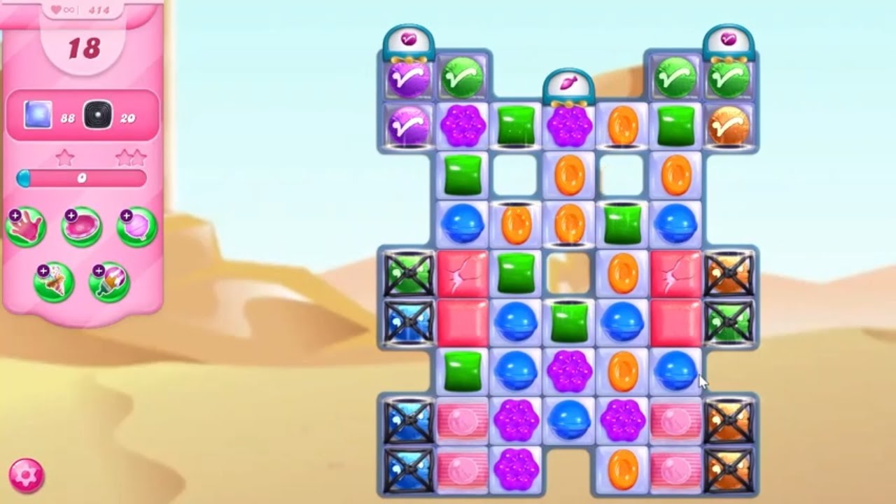 Candy Crush Saga LEVEL 414 NO BOOSTERS (new version)