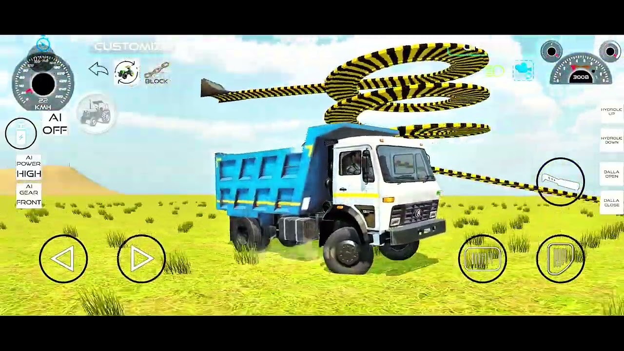 Drive JCB and Unloading Stone From Dumper Truck in Game🔥 #jcb #tractor #dumper #truck#gamingvideos