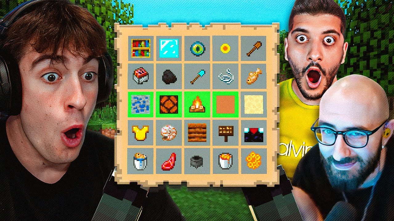 LOLLO, MARZA e NICO su MINECRAFT BINGO VS GIANKO, MOLLU e NOVA!!