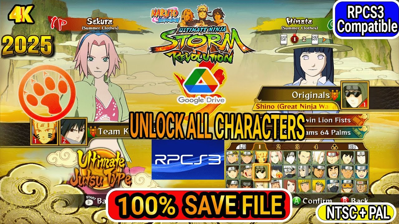 🔥 Naruto: Ultimate Ninja Storm Revolution | 100% Save Data & Unlock Everything (USA & EUROPE, RPCS3)