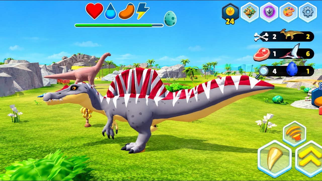 Best Dino Gamer - From EGG to Mother! - Baby Spinosaurus Gameplay | Dino Simulator Game #trex