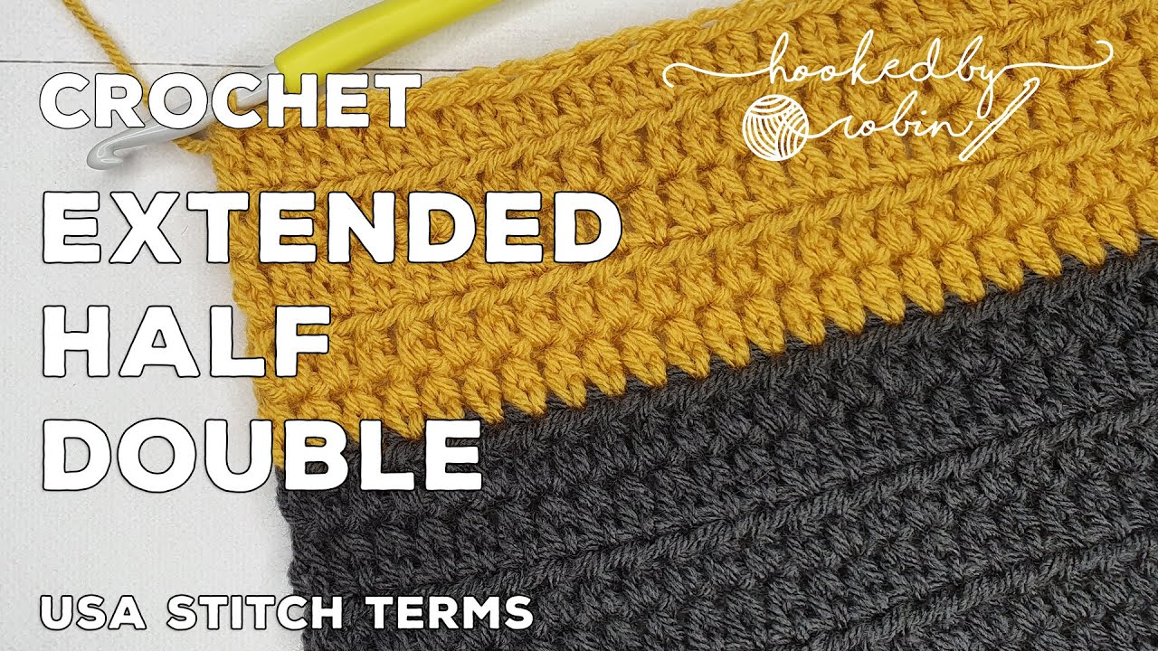 Extended Half Double Crochet Stitch ( EHDC / ExHDC )