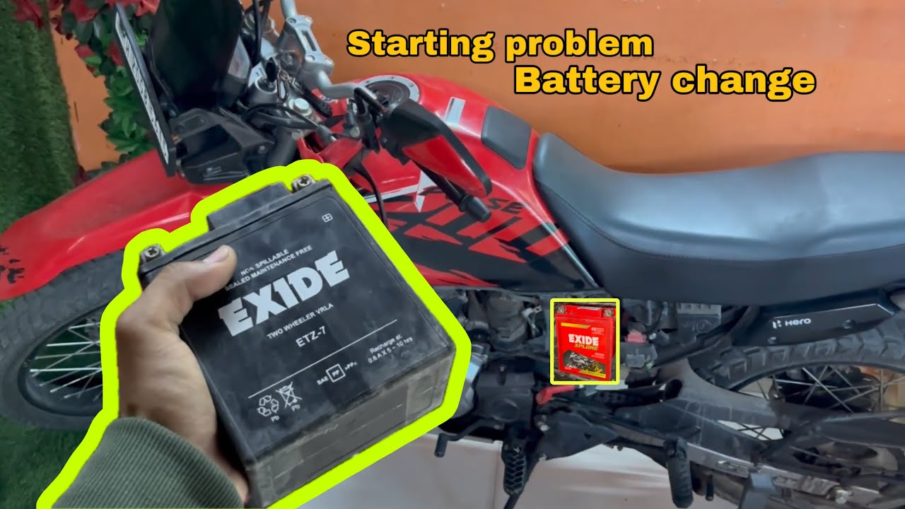 Hero xpulse 2004v battery change battery problem starting problem