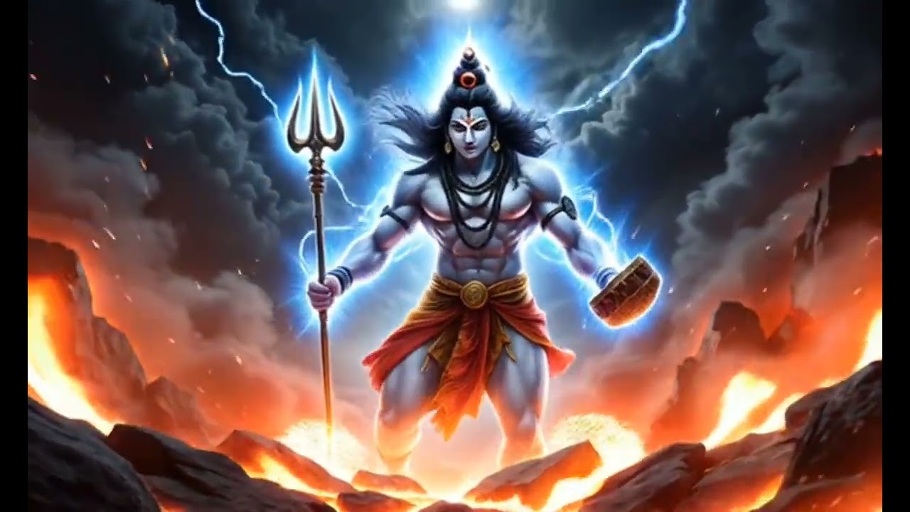 रुद्र शिव तांडव 🔥⚡ | Blue Cosmic Energy + Fire Tandav | 5 Sec Epic Mahadev Short | Har Har Mahadev