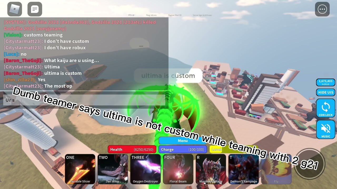 Teamers in kaiju universe says utlima isnt custom so he can team with 2 g21#godzilla#edit#dinosaur