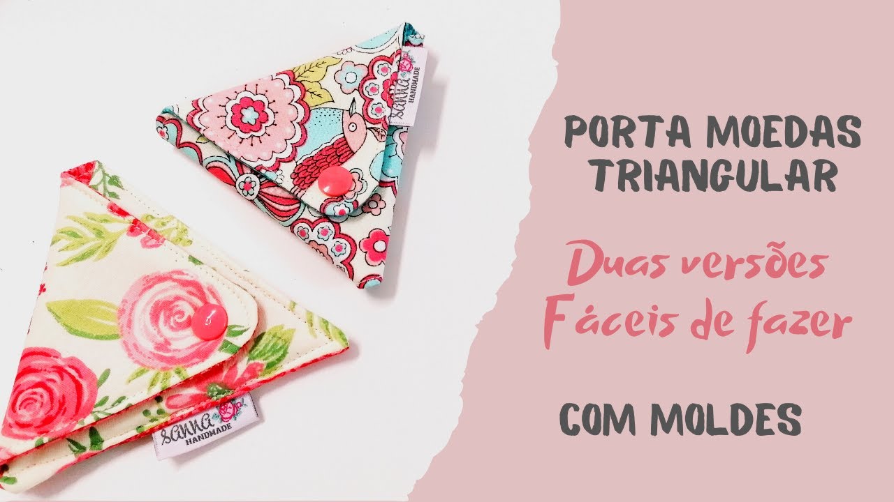 Porta Moedas Triangular - Duas versões