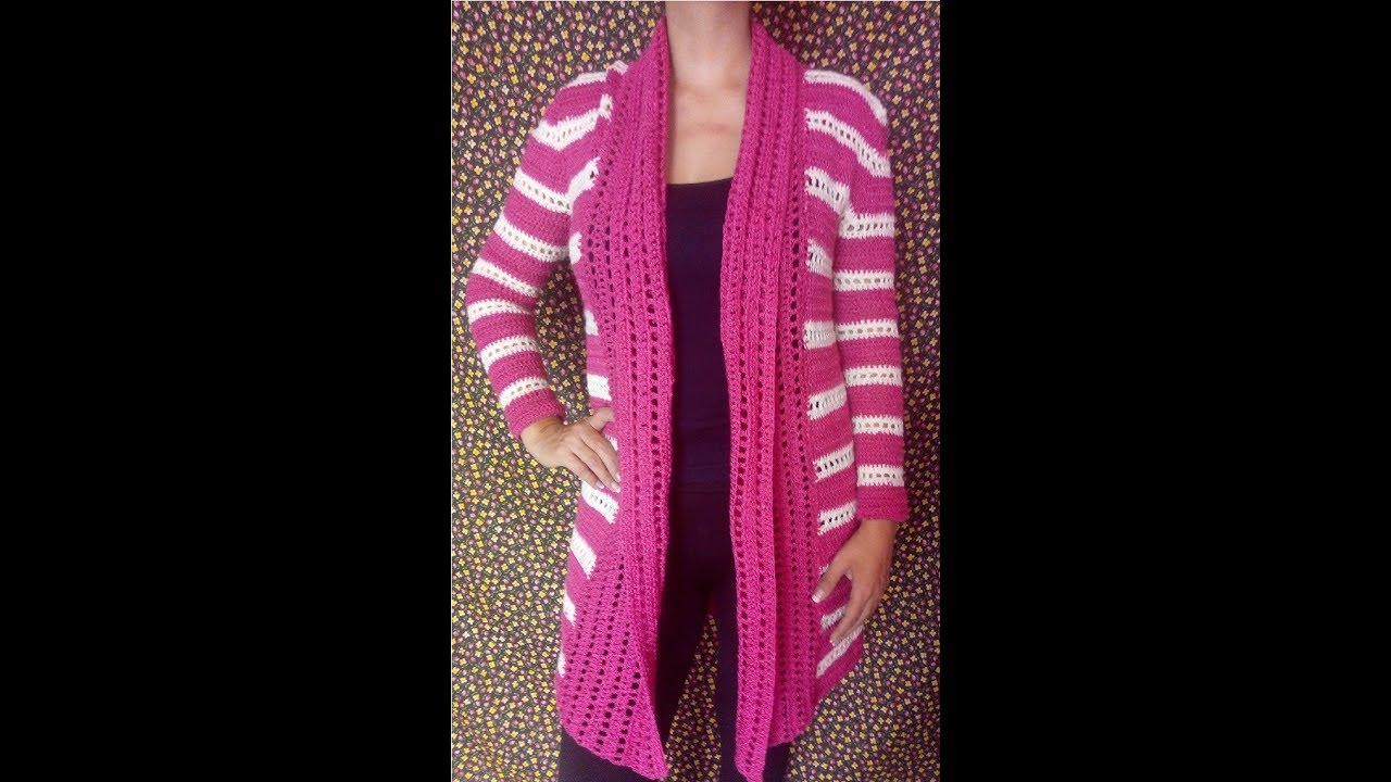 Tutorial sueter rosa 1ra parte Facil y Rapido Crocheteando con la Comadre
