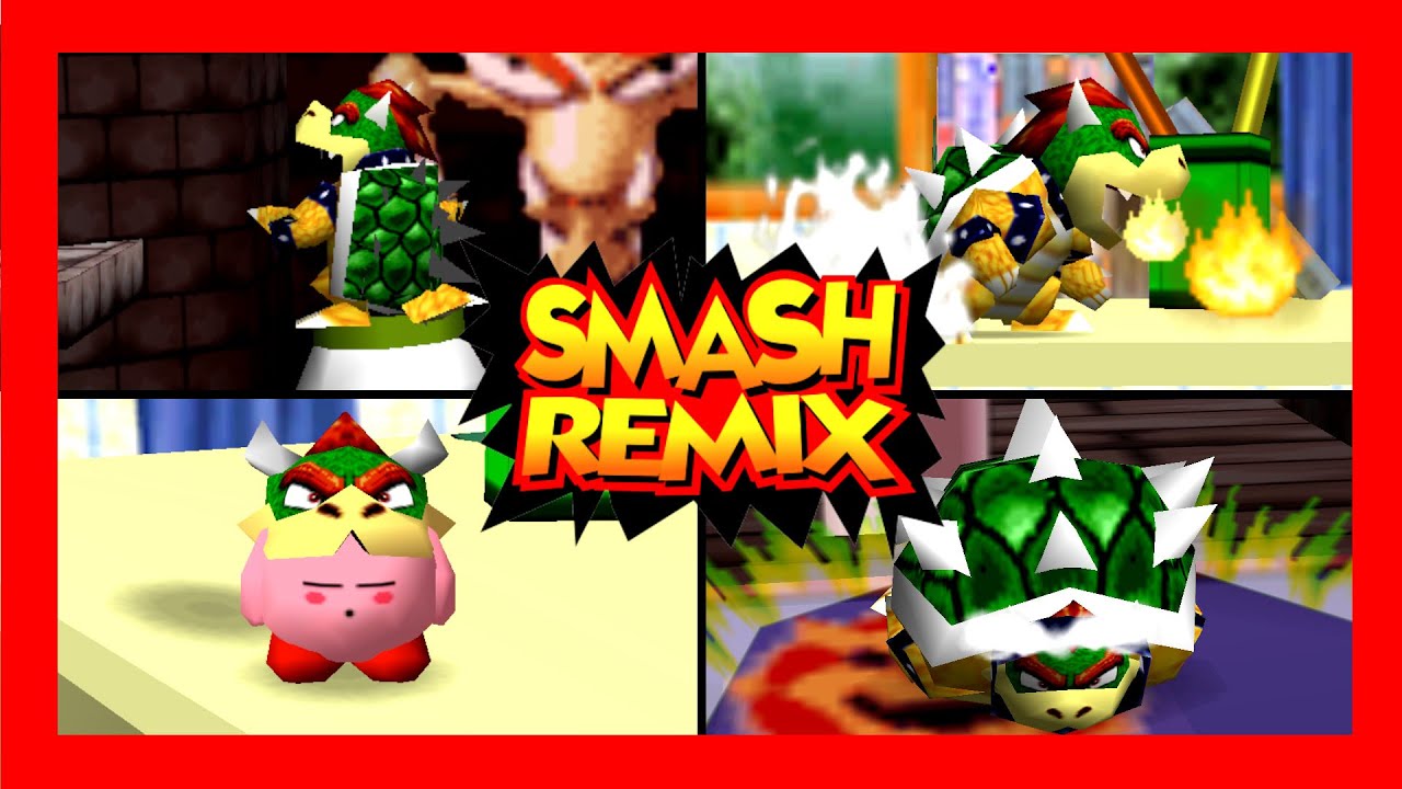 🔥 Bowser in Smash 64??? | Bowser Full Moveset (Taunts, Kirby Hat & More) Smash Remix (64 MOD)