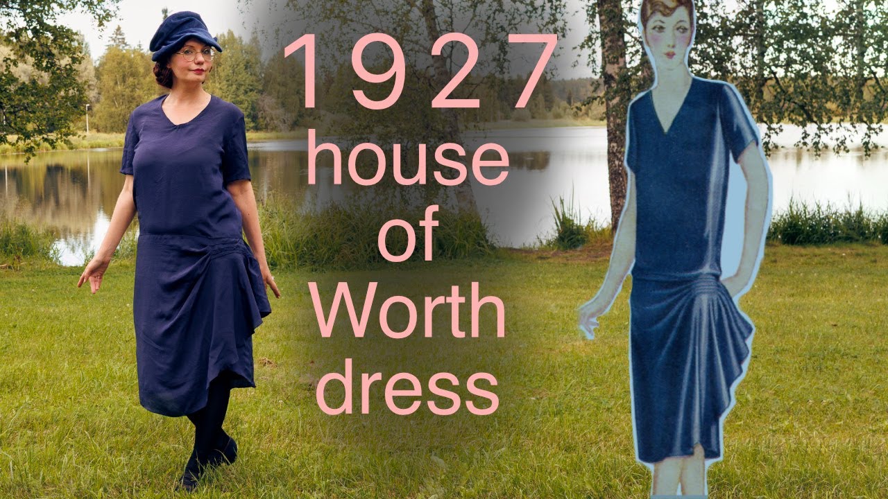 making a 1927 haute couture Worth dress