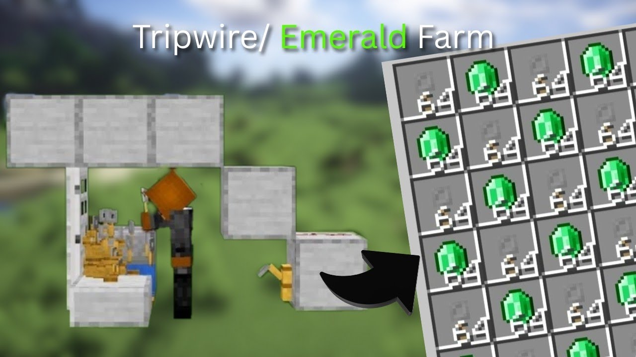 Simple Tripwire Farm |Unlimited Emerald| Java Edition (Simple Farm Series)