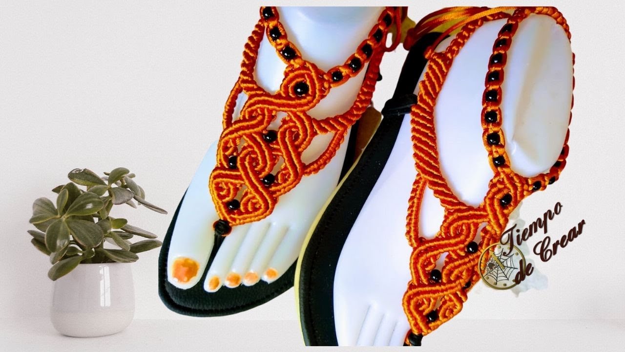 SANDALIA MACRAMÉ CLEOPATRA. paso a paso/ parte I