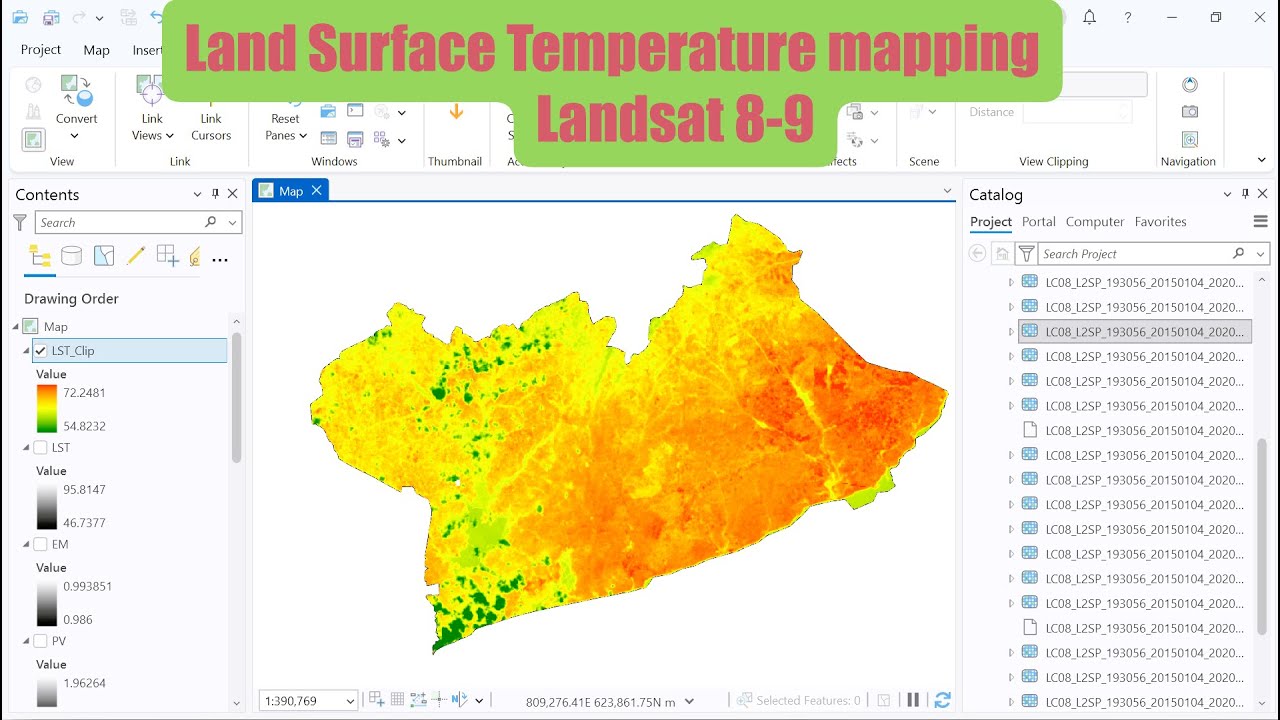 How to Calculate Land Surface Temperature LST Using Landsat 8-9  Step by Step Tutorial