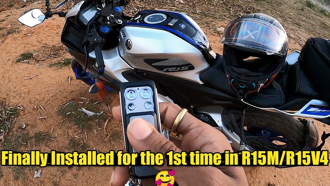 Finally Anti Theft alram (remote) has been installed for the 1st time in R15M/V4😍 || #r15m #R15v4
