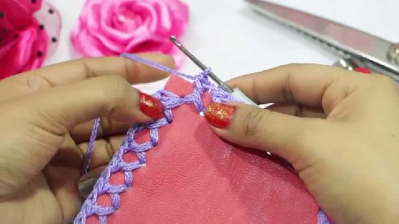 PUNTOS BÁSICOS PARA BORDEAR tejido a crochet 1era PARTE