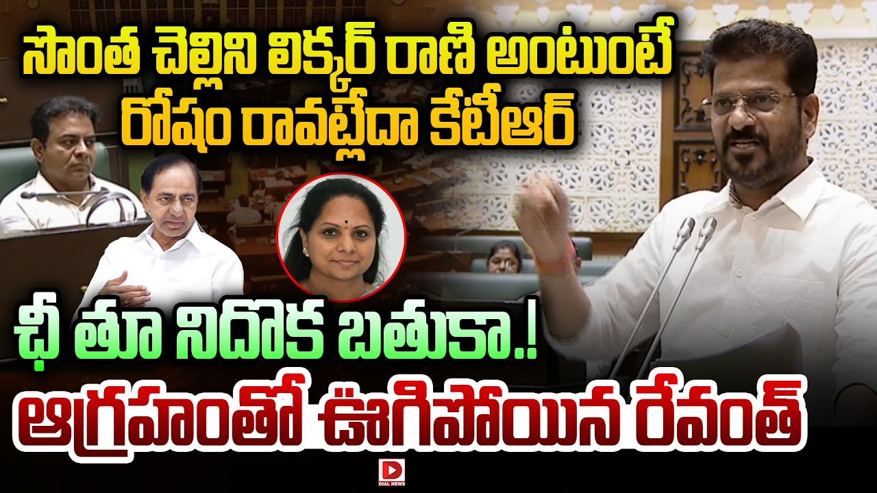సొంత చెల్లిని లిక్కర్ రాణి అంటుంటే  రోషం రావట్లేదా కేటీఆర్ | Revanth Reddy On KTR, Kavitha Issue