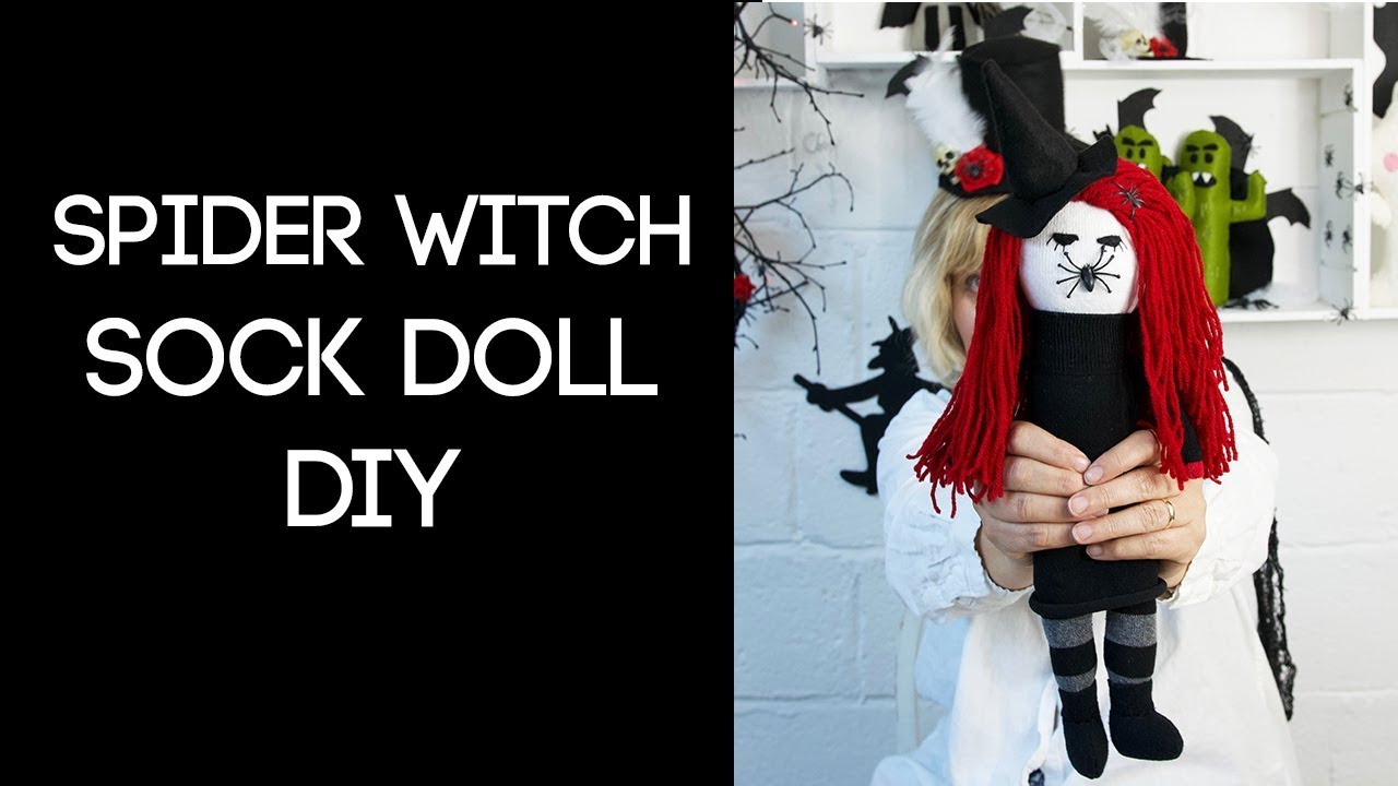 Spider Witch Sock Doll DIY