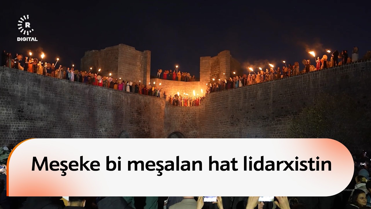 Li ser sûrên dîrokî yên Amedê meşeke bi meşalan hat lidarxistin