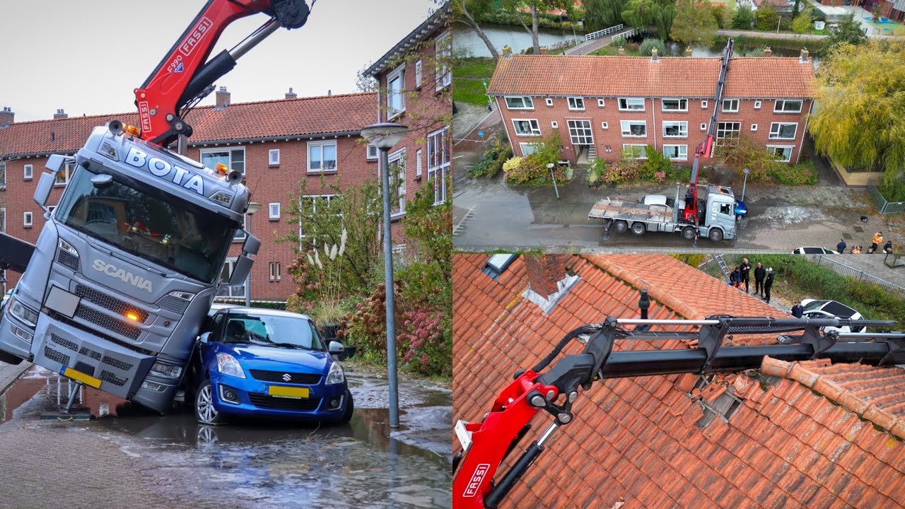 Kraanwagen valt op rijtjeshuis in Krommenie | 29/10/2025 