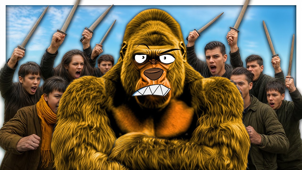 GORILLA VS 100 UOMINI.