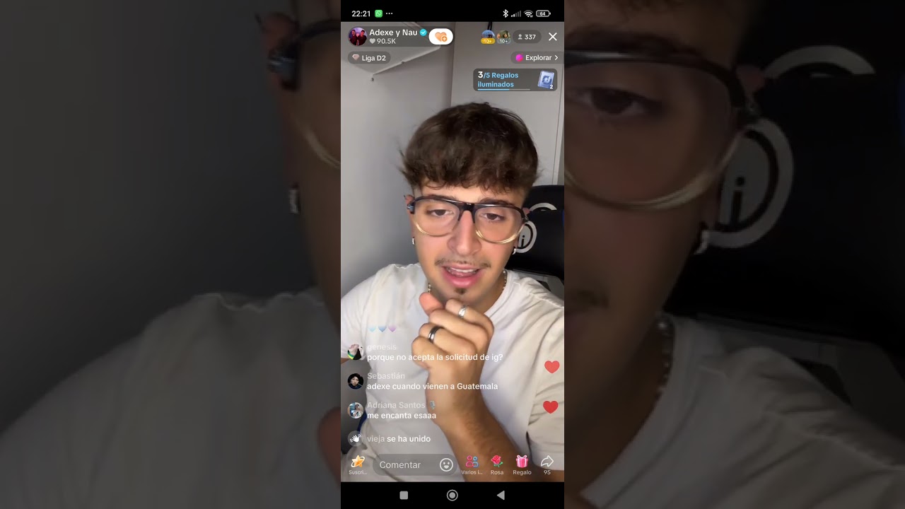 Adexe - Live en Tik tok 11/9/2024. ( Adexe se enfada por su fandom)