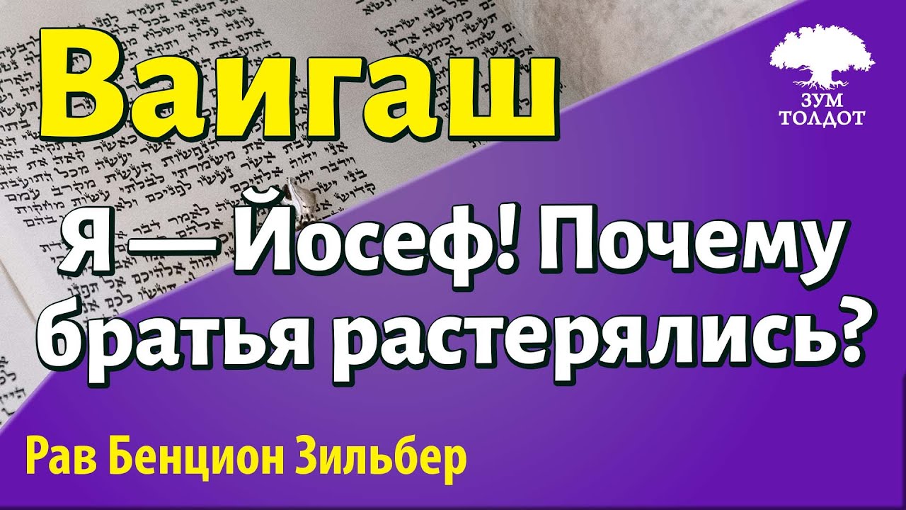 Недельная глава Ваигаш. Рав Бенцион Зильбер