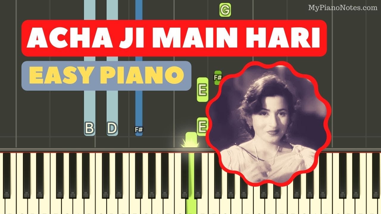 Acha Ji Main Hari Chalo - Piano Cover with Tutorial | Asha Bhosle & Mohd Rafi