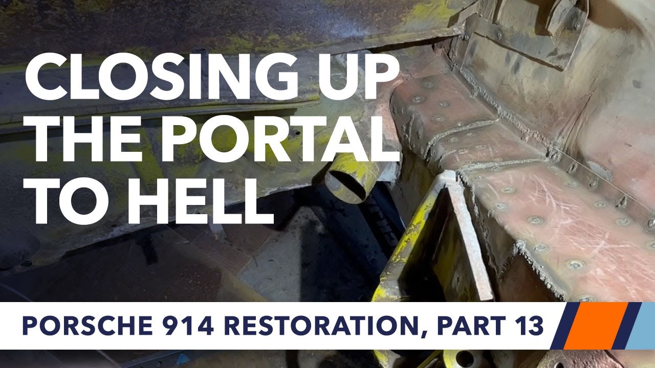 Closing up the hell hole on a Porsche 914