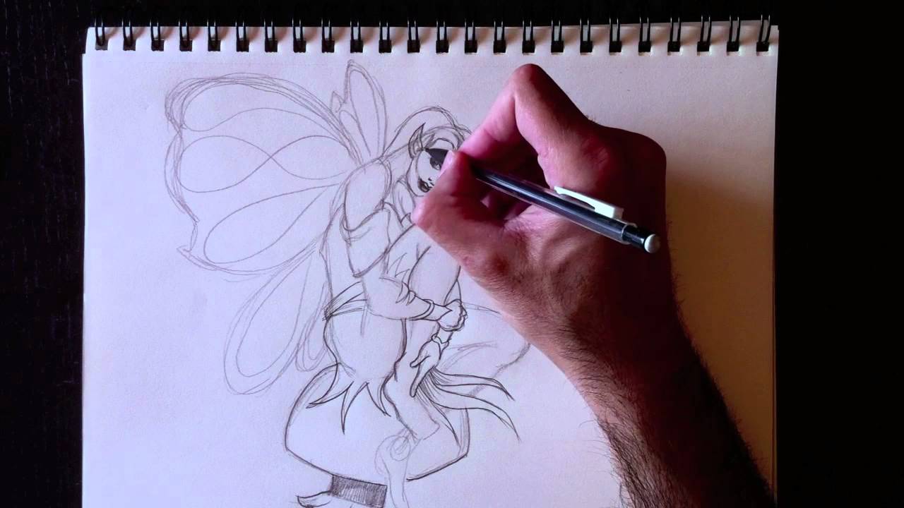 Dessiner une fée - Drawing a fairy - Paolo Morrone