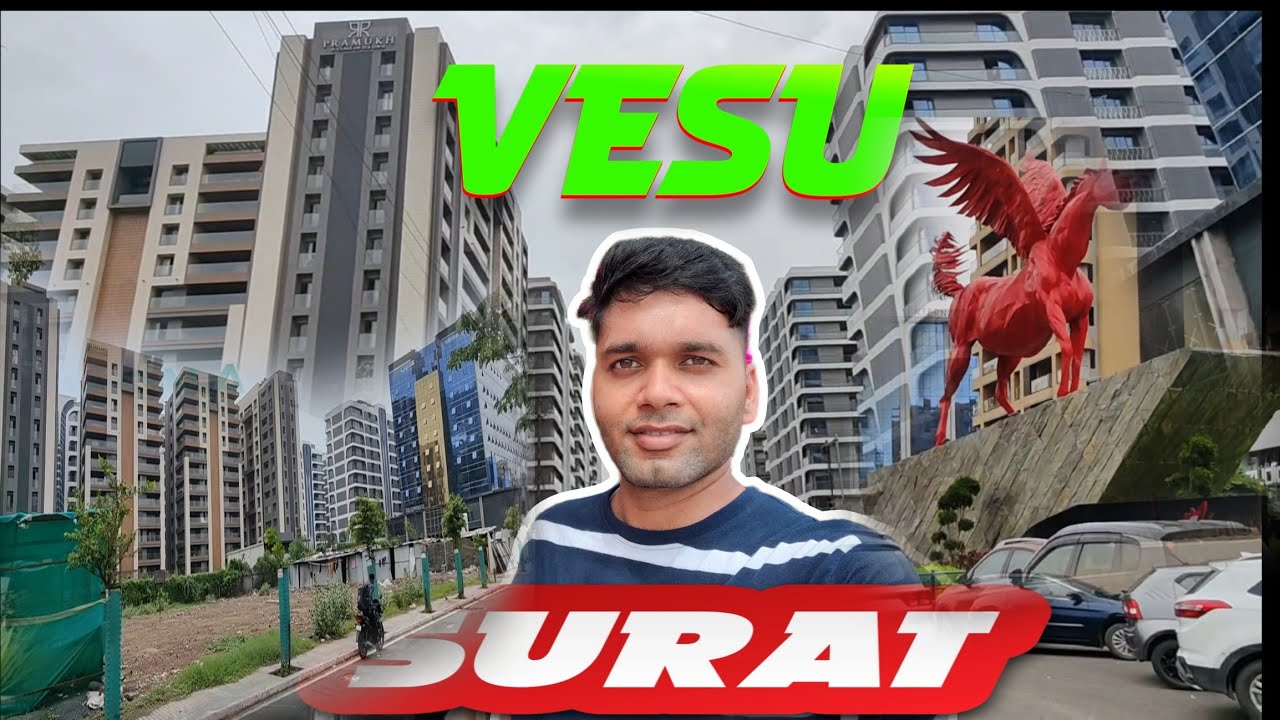 SURAT - VESU| Surat diamond City tour| VIP road surat tour