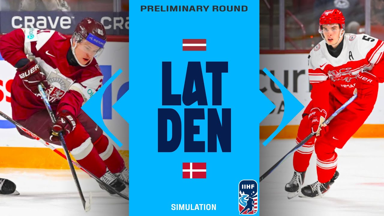 LATVIJA VS DĀNIJA | U20 PASAULES HOKEJA ČEMPIONĀTS | LATVIJAS IZLASES SIMULĀCIJAS