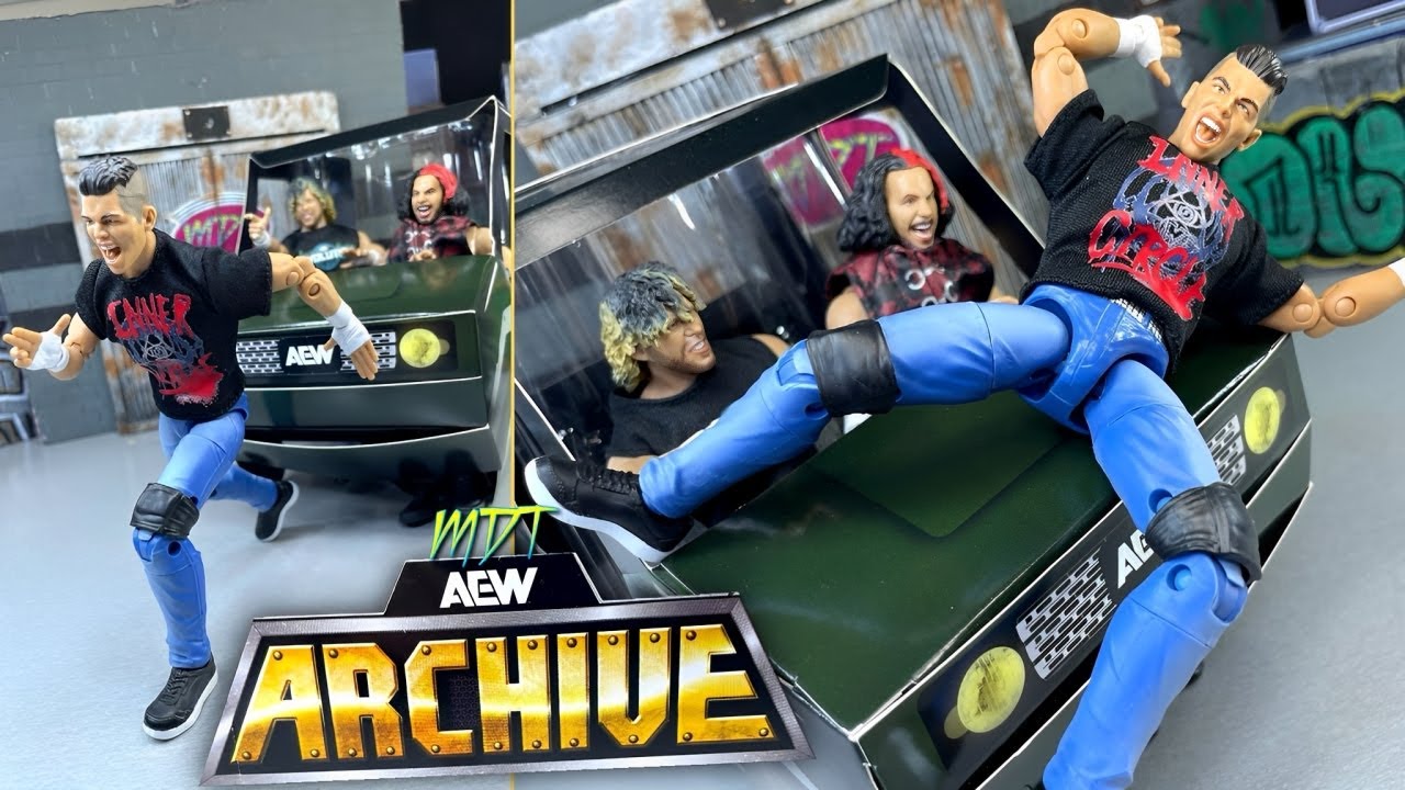 AEW ARCHIVE GOLF CART 3-PACK FIGURE REVIEW | KENNY OMEGA SAMMY GUEVARA MATT HARDY
