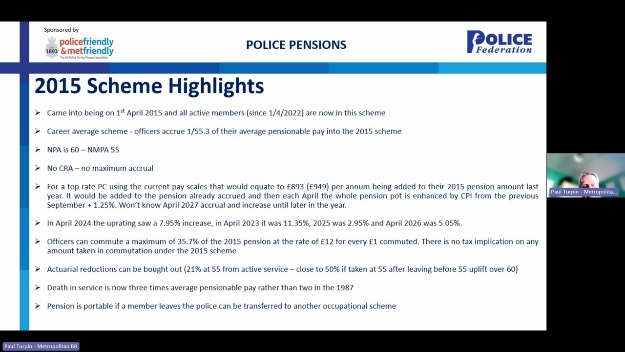 Pension Webinar | 2015 CARE Police Pension Scheme