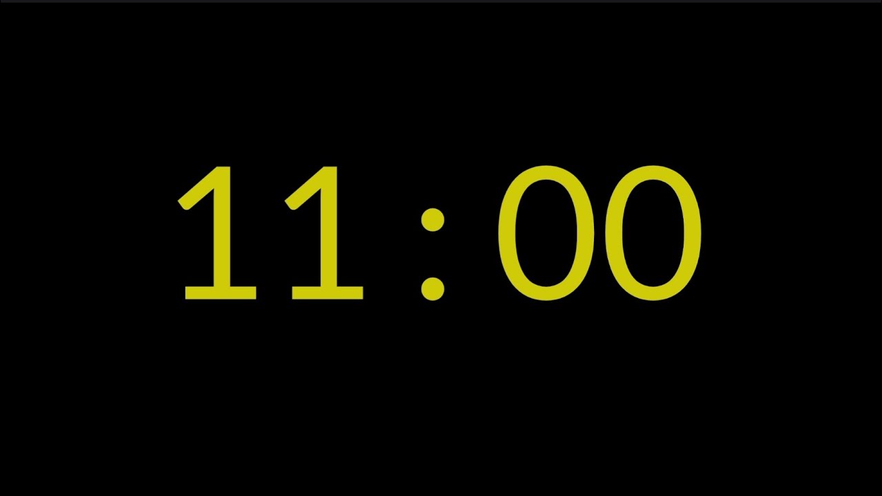 11 Minute Countup Timer - Yellow 