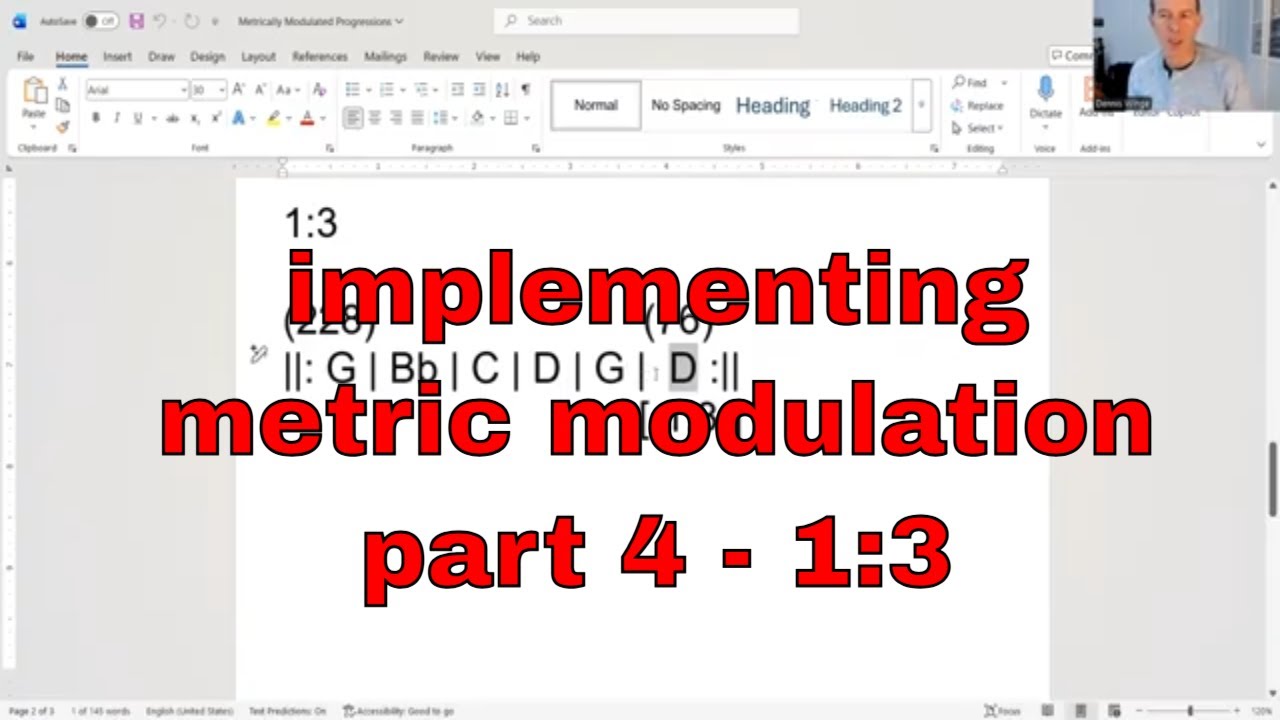 implementing metric modulation, part 4 | 1 to 3