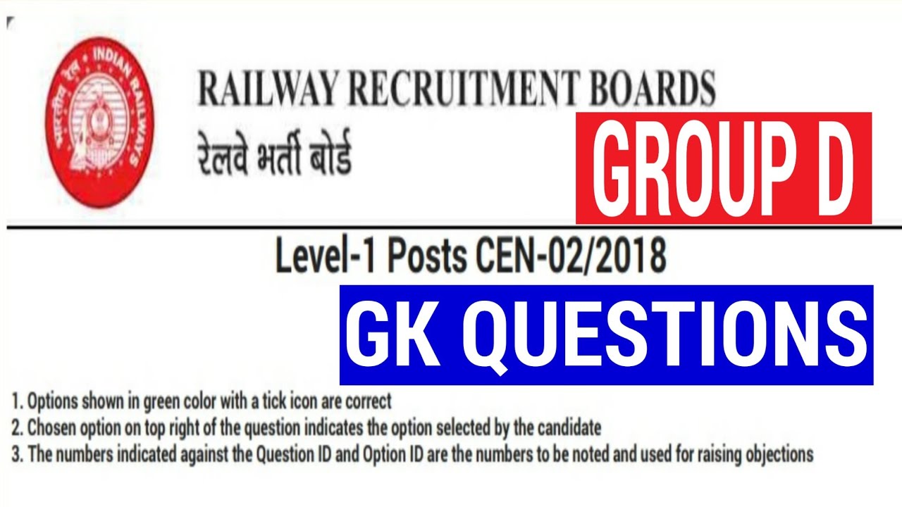 RRB Group D- GK Sure Questions