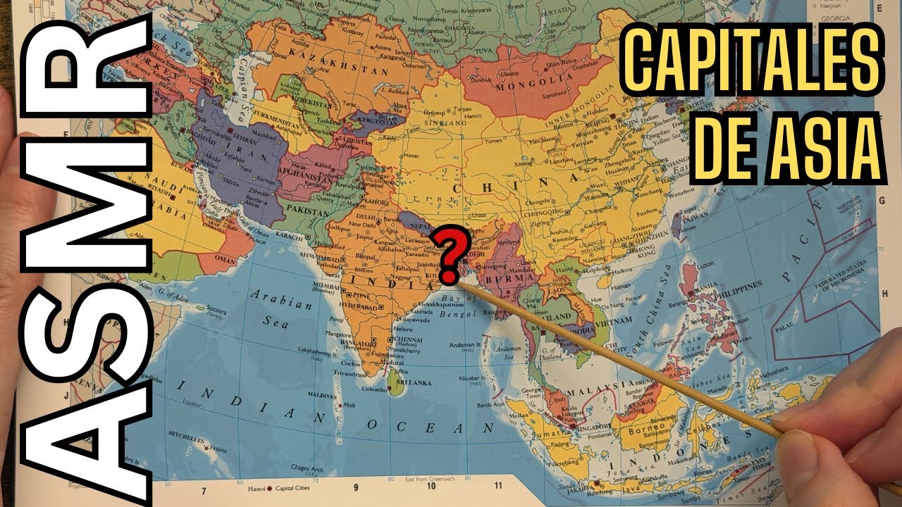 ¿Sabes todas las capitales de Asia? [ASMR español]